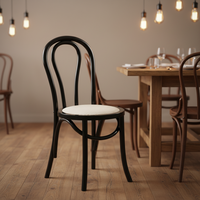 Chaise de salle à manger américaine en bois massif avec dossier en rotin, fauteuil moderne vintage élégant pour la maison, le bureau et l'hôtel
