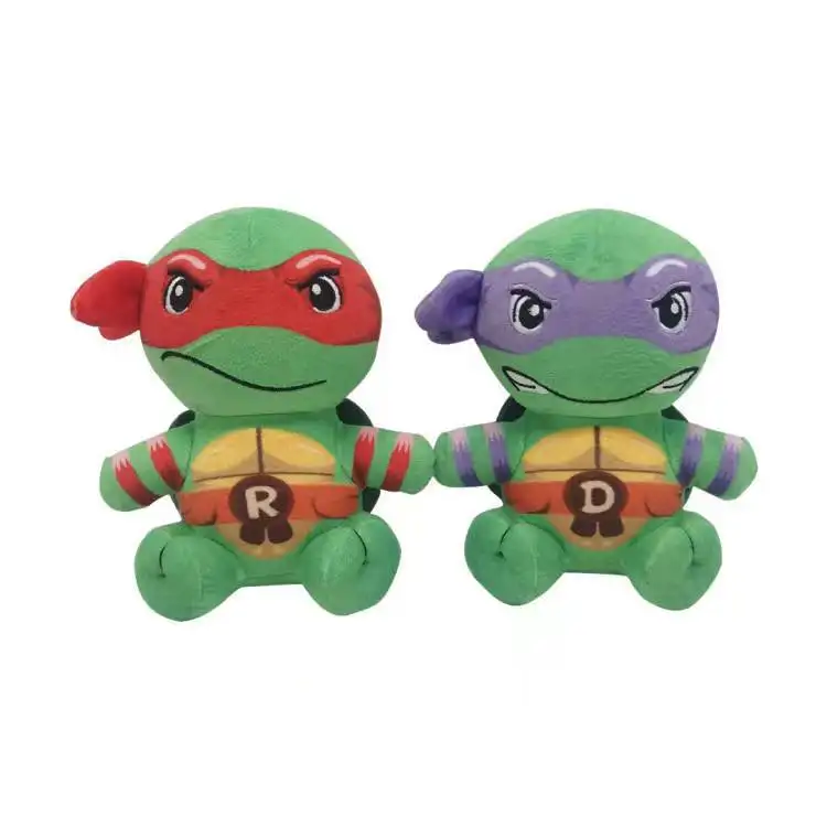 Muñeco de peluche de tortugas mutantes adolescentes de Anime, juguete de peluche de tortuga de 20cm, muñecos de dibujos animados bonitos de alrededor de 8 pulgadas para coleccionar regalos de cumpleaños