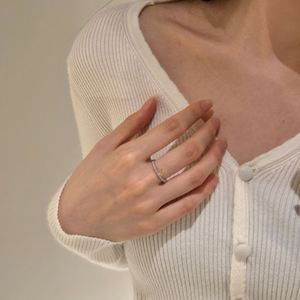 Dylam Top High <b>Couple</b> Jewelry 925 Silver Eternity Band 8A Zirconia Main Stone <b>Rings</b> for Bridal Engagement Anniversary Gifts - Product Image 4