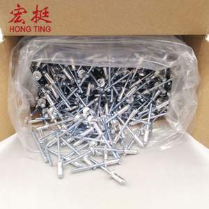 Remaches ciegos de aluminio Hong Ting M3.2 M4 M5 M6 con cabeza de botón, brillantes, sin recubrimiento, para uniones de mortaja y espiga - Product Image 1
