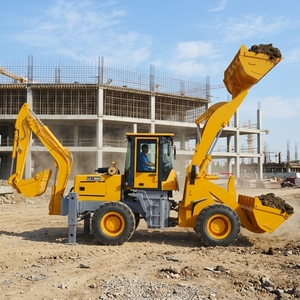 Nueva Retroexcavadora Cargadora de Ruedas <span class=keywords><strong>4x4</strong></span> Barata con Motor Diésel, Mini Retroexcavadora Pequeña China en Venta - Product Image 1