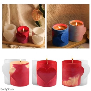 Early Riser ins popular DIY Love vela taza Día de San Valentín pareja portalápices molde de silicona herramienta de fabricación de pegamento - Product Image 5