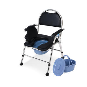 Opvouwbare Aluminium Kunststof Douche Commode Toiletstoel Hygiëne Voor Ouderen Met Bedpan - Product Image 6