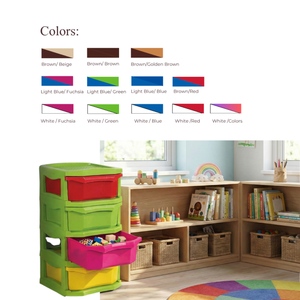 Archivador Móvil de Gran Capacidad con 4 Cajones, Organizador de Archivos de Plástico para Oficina, Hogar, Dormitorio - Product Image 4