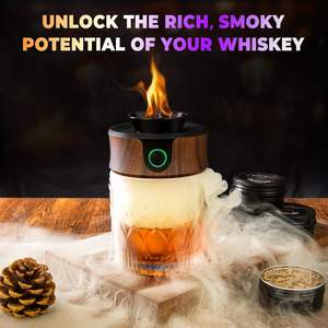 Kit de fumoir à whisky électrique Yilador, torche, 6 copeaux de <span class=keywords><strong>bois</strong></span>, infuse des saveurs fumées pour les cocktails Old Fashioned Bourbon, outils de bar uniques - Product Image 6