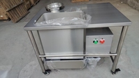 Grande table de panure électrique en acier inoxydable avec filtre à brosse pour la friture profonde de viandes, fruits de mer et le revêtement de panure de pain