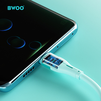 Kabel Charger USB iPhone BWOO Harga Murah Model Sederhana 3A Pengisian Cepat Universal Kabel Data USB Silikon