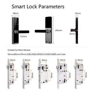 An ninh thông minh khóa tuya Wifi mật khẩu vân tay Mã RFID IC thẻ ttlock Kỹ Thuật Số vân tay xử lý khóa cửa thông minh - Product Image 6