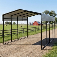 Abri de voiture robuste 12x20 pieds pour stockage de véhicules, abri de voiture en acier galvanisé, bâtiment métallique préfabriqué, vente en gros