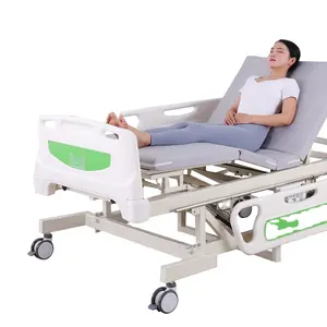 2024 New Electric Hospital Bed With Standing Feature Metal Equipment For Paralyzed Patient Care Back Lift