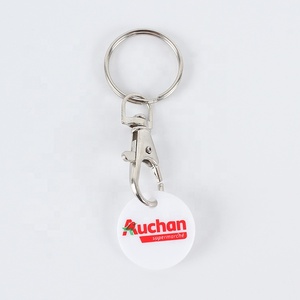 Tùy Chỉnh Giá Rẻ Nhựa Xe Đẩy Lỗ Token Với Keychain - Product Image 3