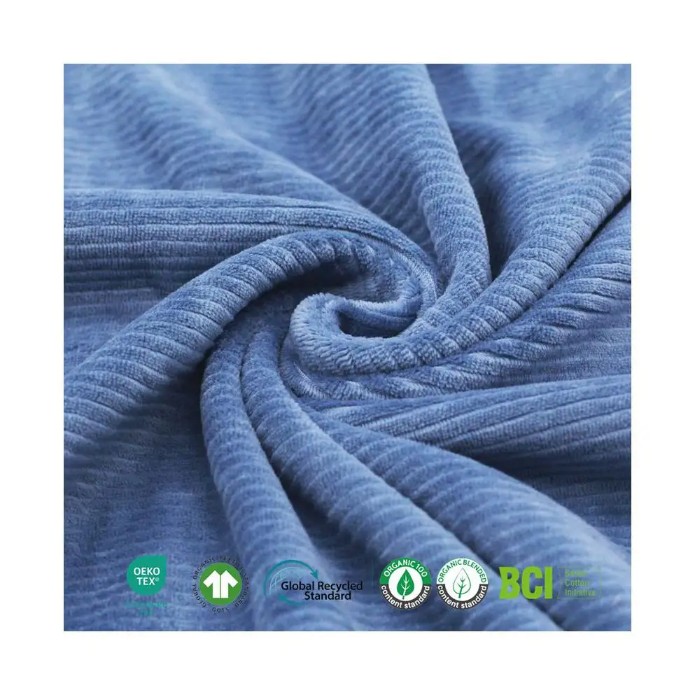 60 Coton 37 Polyester 3 Spandex 100% Ks Tissu de velours coréen pour les vêtements
