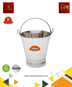 Best Quality Harish metal Daily use Premium Polished Stainless Steel Serving <b>Bucket</b> <b>in</b> Wholesale price - Product Image 6