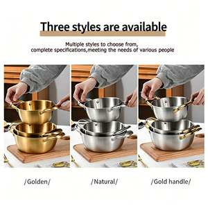 Juego de Cacerolas de Acero Inoxidable Estilo Chino, 16/18/20/22cm, Olla Multifuncional para Salsas <span class=keywords><strong>y</strong></span> Sopas, para Catering Comercial - Product Image 3