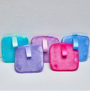 Tampon démaquillant <span class=keywords><strong>carré</strong></span> épais réutilisable et <span class=keywords><strong>lavable</strong></span> en microfibre de flanelle de marque privée - Product Image 3