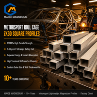 Tube carré en alliage de magnésium Maige ZK60 haute résistance 310MPa, coulé et poli finition satinée, certifié ISO9001 pour l'automobile de sport
