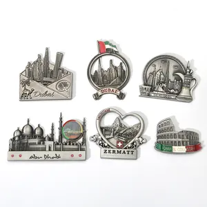 Zinc Alloy Custom Wholesale Tourism Gift Souvenirs Eiffel Tower Metal Zinc Alloy Magnets Fridge Tourist Souvenir