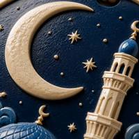 Pendentif de voiture personnalisé en résine UV islamique musulmane, orné d'une mosquée, d'une lune et d'une étoile, ornement suspendu, souvenir religieux pour le Ramadan et l'Aïd, cadeau