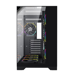7 pozisyonlu panoramik aydınlatma verimliliği <span class=keywords><strong>ATX</strong></span> oyun kasası masaüstü bilgisayar ana bilgisayar üç taraflı temperli cam Metal orta kule - Product Image 2