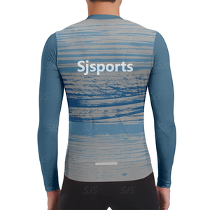 Camiseta de ciclismo con nombre de equipo personalizado para hombre, ropa de <span class=keywords><strong>manga</strong></span> <span class=keywords><strong>larga</strong></span> para bicicleta de montaña, ropa de ciclismo con logotipo personalizado, <span class=keywords><strong>maillot</strong></span> de ciclismo para hombre - Product Image 2