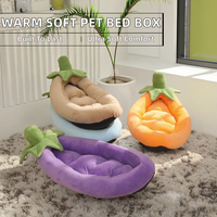 Boîte pour animaux de compagnie, chiens, chats, petits animaux, écologique, durable, solide, épaisse, chaude, hivernale, semi-fermée, en cristal, super douce, avec poignée en feuille verte