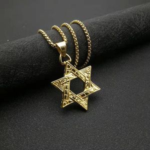 Double Sided Six Pointed <b>Star</b> Pendant Stainless Steel Men's Necklace Gift Fashionable Hexagram <b>Design</b> For Students - Product Image 2