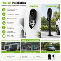 Cargador Inteligente para Vehículos Eléctricos de 7kW, 11kW y 22kW, Tipo 2, con Aplicación y RFID, para Carga Doméstica y Comercial