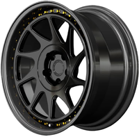 Jantes RimPower Custom Deep Dish 2 pièces forgées 18-24 pouces noires, neuves, légères, en alliage d'aluminium 6061-T6, peintes, 25 mm, garantie 1 an