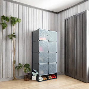 <span class=keywords><strong>Armadio</strong></span> pieghevole in plastica <span class=keywords><strong>armadio</strong></span> con scarpiere materiale PP mobili da soggiorno per uso domestico - Product Image 5