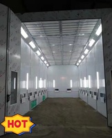 Cabine de peinture Shandong Longxiang avec chauffage diesel et éclairage LED pour bus et camions, dimensions extérieures 15m