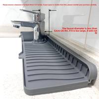 Tapis de robinet en silicone, support pour éponge et savon à vaisselle, protection anti-éclaboussures en silicone pour évier, pour comptoir de cuisine et salle de bain