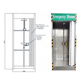 दाओ 17 + वर्षों के कारखाने से संलग्न कैबिनेट आपातकालीन नेत्र धोने की सुरक्षा शॉवर बूथ औद्योगिक और प्रयोगशाला संरक्षण पीप स्टील बनाया गया - Product Image 1