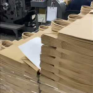 Tùy Chỉnh Nhiều Màu Phân Hủy Sinh Học Xách Tay Có Thể Gập Lại Kraft Giấy Mua Sắm Tote Xử Lý Dây Kéo Túi Giấy - Product Image 5