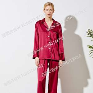 Fung 6001 - Albornoces Largos de Satén de Lujo al por Mayor, 2 Piezas, Tallas Grandes, Lisos, Ropa de Dormir, Trajes de Noche para Damas de Honor - Product Image 3