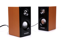 Haut-parleur de bureau USB filaire en bois, très vendu, pour usage domestique, compatible avec ordinateur de bureau, ordinateur portable, lecture audio quotidienne
