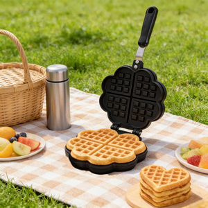 Popular Portable Sandwich Cake Mold Aluminium Roasting <b>Pan</b> Outdoor Use Two Side Breakfast Waffle Grill <b>Pan</b> - Product Image 5