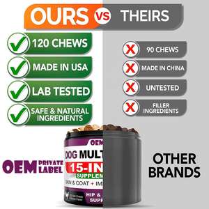 Glukozamin İçeren Köpekler İçin Çiğnenebilir Çoklu Vitamin 15'i 1 Arada Köpek Vitaminleri ve Takviyeleri Evcil Hayvan Eklem Desteği Sağlığı İçin Çoklu Vitamin - Product Image 6