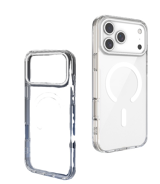 High Quality Transparent TPU Case for iPhone 17 Pro Max Anti-Yellowing Magnetic Clear Metal Premium  Craft