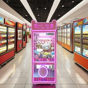 Factory Wholesale Coin Operated Arcade Crane <b>Machine</b> Plush Toy and Bill Acceptor Cage <b>Claw</b> with <b>Claw</b> <b>Machine</b> - Product Image 1