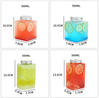 Bouteille en plastique PET jetable personnalisable avec logo pour thé au lait et boissons gazeuses/énergisantes 500 ml avec impression sérigraphique
