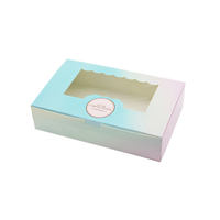 Luxus benutzer definierte Logo umwelt freundliche Tasse Kuchen Sandwich Verpackung Papier box mit Fenster