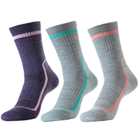 Chaussettes d'hiver personnalisées en laine mérinos anti-dérapantes et antibactériennes pour femmes avec logo brodé – Chaussettes respirantes pour la randonnée et la marche