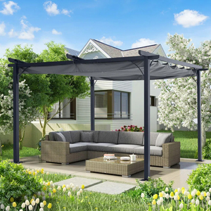 ABCCANOPY GAZEBO CANVAS Pérgola de 3x3m para su terraza Garten Pavillon Pavilion de <span class=keywords><strong>Gradina</strong></span> acoperis retractabil GartenMobel - Product Image 1