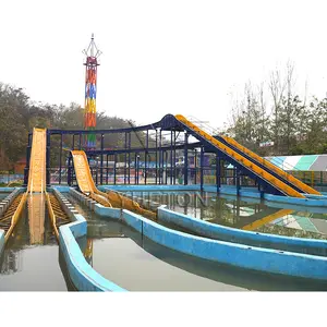 Fairground Menyenangkan Park Roller Coaster Air Log Jam Splash Flume Rides untuk Dijual