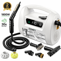 Nettoyeur vapeur portatif pour la maison, réservoir de 1600 ml, IP67, poignée, écran LED, pour nettoyer les canapés, les rideaux, les tapis, nettoyeur vapeur portatif pour nettoyer la maison