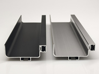 Profilé en alliage d'aluminium T5 pour éclairage industriel commercial avec poignée de tiroir à LED, anodisé, CRI 90 élevé, profil Gora