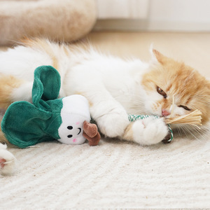 Cartoon <b>Plush</b> <b>Cat</b> Chew Toy 50g Woody Smartweed Indoor Pet Toy - Product Image 1