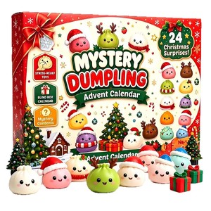 Nuevo Calendario de Adviento de Squishies Navideños de 24 Días, Juguete DIY de Dumpling, Calendario de Navidad, Bolsa Sorpresa de Squishies, Regalo - Product Image 5