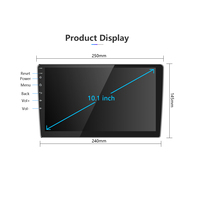 Lecteur Android pour voiture de 9 pouces avec écran tactile, navigation GPS, Bluetooth, Apple CarPlay, système stéréo multimédia