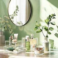 Supports de buffet, supports de présentation pour table de buffet, supports de présentation en acrylique en forme de cube avec fond creux
